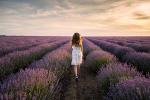 Girl in a lavender field